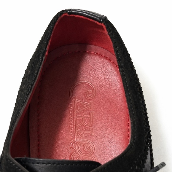 Carlos Santana Black Leather Wingtip Oxford Dress Shoes Mens 11 - Picture 4 of 6